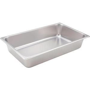 Winco 4-Inch Pan, Full, Stainless Steel, 4" Deep