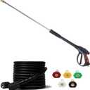 3000 PSI Pressure Washer Gun and Hose Kit, Pressure Washer Gun Replacement Kit with 26ft Hose, 21" Extension Wand & 5 Quick Connect Nozzles