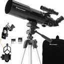 Celestron Travel Scope 80 Portable Refractor Telescope 80mm Aperture, Fully-Coated Glass Optics Includes Tripod, Smartphone Adapter, Backpack & Software Ideal for Beginners & Travel