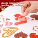 2 x 6 Sheets Heart-Shaped Static Cling Decals for Wedding Decor Removable Anniversary Decor Heart Window Stickers for Smooth Surfaces | No Adhesive, Easy to Apply