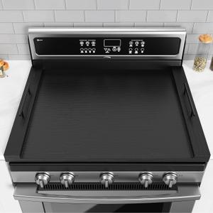 Noodle Board Stove Top Covers - Black Wooden Stove Cover with Handles for Gas Burners & Electric Stove - 30 x 22 inches Kitchen Counter Extension
