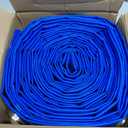LINEX 2 IN x 50 FT Pool Backwash Hose - Heavy Duty Reinforced PVC Drain above Ground Swimming Pool Hoses, Flat Water Hose for Sump Pump Waste Discharge & Sand Filter Drainage, with Clamp (Blue)
