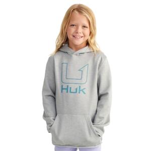 HUK Kids Coldfront+ Graphic Hoodie, Performance Fishing Hoodie for Kids, North Atlantic, X-Large