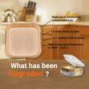 125 Pcs Air Fryer Liners, 8 Inch Square Non-Stick Parchment Paper, Disposable, Oil-Proof, Waterproof, Unbleached, Perfect for Baking, Roasting, and Frying (8IN-Square)