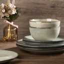 GBHOME Dinnerware Sets for 6, 24 Pieces Ceramic Plates and Bowls Set