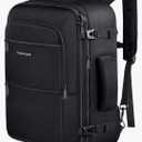 Vancropak Travel Backpack 40L Carry On Backpack for Men & Women BlackExpandable, Extra Large, Flight Approved, Water Resistant, Luggage Suitcase, Daypack, Lightweight, College, Business, Weekender Bag