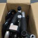 Delog Folding Walker for Senior - Platform Walker with 5 Wheels and Removable Padded Armrests 350lbs, Lightweight Walking Mobility Aid, Standard Walker for Elderly (Black)