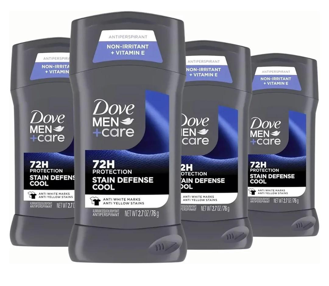 Dove Men+Care Antiperspirant Deodorant Cool Fresh 4 Count for a LongLasting Aqua Scent, with 72H Protection, 2.7 oz