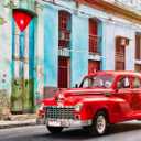 BELECO 7x5ft Fabric Vintage Cuba Street Backdrop Old Havana Cuba City Classic Car Old Building Cuban Background for Theme Party Decor Kids Adults Portrait Photo Studio Props (N5-a14349)