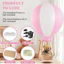 3FT Hot Air Balloon Decorations with Air Pump, Hanging Balloon for Girls Boys Baby, for Birthday Wedding Exhibitions, Pink