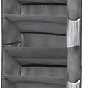 Miracsnail Over the Door Shoe Organizer Hanging with 8 Mesh Pockets 8 Wire Large Deep Pockets, 50lbs Weight Capacity Fits 16 Pairs Shoes Door Shoe Rack Store for Closet and Narrow Door 1 Pack