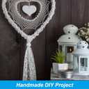 PATIKIL 12 Inch Heart Dream Catcher Rings, 6 Pcs Plastic Macrame Wreath Floral Ring Hoop for Home Car DIY Craft Wedding Wall Hanging Decorations, White