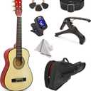 30" Wood Guitar with Case and Accessories for Kids/Girls/Boys/Beginners (Natural)
