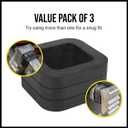Mission Automotive 2 Inch Hitch Silencer Pads - Noise & Rattle Reducer - Hitch Reducer Silencer Pads for 2 Inch Ball Mounts - Pack of 3, Black