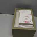 Jewelry Box Organizer Case for Women: 3-Layer Jewelry Storage Case with Glass Window, Olive Green Leather with Cream Velvet, Holder for Ring Necklace Bracelet Brooch Watch, Great Gift for Her