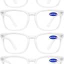 4 Packs Blue Light Blocking Reading Glasses Women +2.75