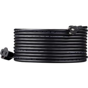 Amazon Basics Extension Cord, 25 Ft, 3 Prong Outlet Extender, Indoor Extension Cord, 13 Amps, 125V, Black