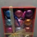 AMS 3.14''/12ct Shatterproof Clear Plastic Christmas Ball Ornaments Decorative Xmas Balls Baubles Set with Stuffed Delicate Decoration for Wedding,Thanksgiving,Party(80mm, Mix-Corlor)