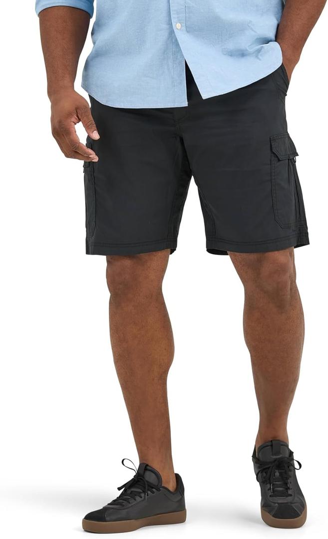 Lee Men's Big & Tall Extreme Motion Crossroad Cargo Short (54, Black)