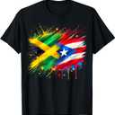 Jamaican Puerto Rican Rico Jamaica Latina Latino Flag T-Shirt Black XS