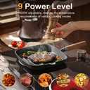 Karinear Electric Cooktop 2 Burner, 110V Electri Stove Top, 2000W Knob Control & Sensor Touch Electric Hot Plate for Countertop or Built-in Install, Timer, Safety Lock, 9 Power Level, 24 Inch