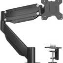 Suptek Ultrawide Monitor Arm Mount for 17 to 49 Inch Heavy Duty Curved Screen,Holds 46.2 lbs,Adjustable Gas Spring Monitor Arm Desk Mount Stand,75/100mm Vesa Mount,Black