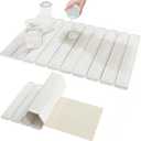 Dish Stone Drying Mat for Kitchen Counter, Large Dish Drying Non-Slip Mats for Kitchen Counter, Bathroom and Sink, Absorbent Diatomaceous Earth Stone Drying Tray, 23.6" x 15.3"