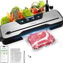 Automatic Food Vacuum Sealer Machine, Beelicious 8-In-1 Food Vacuum Saver with Starter Kits, Pulse Function, Moist & Dry Mode and External VAC for Jars and Containers, Stainless Steel