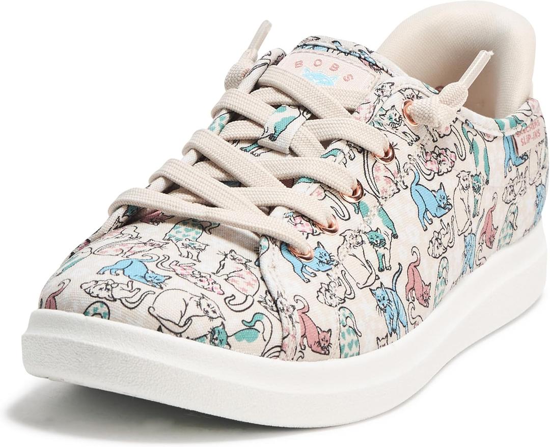 Skechers Women's Bobs D'vine Sneakers (8, Natural Multi)