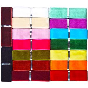 Wedding Christmas Valentin's Day Gift Box DIY Craft Decor Velvet Ribbon (Mixed Colors, 1''x16Yards)