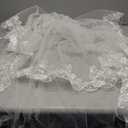Ursumy Bride Wedding Lace Veil Short Waist Veils 2 Tier Soft Tulle Veil Bridal Veils with Comb (Ivory)