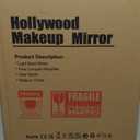 HNV 16"x12" Vanity Mirror with Lights, Hollywood Lighted Makeup Mirror with 10X Magnification, Smart Touch Control, 3 Color Dimmable LED, Square Frame Tabletop or Bathroom Dresser Mount (White)