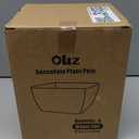 Succulent Pots 6 Inch Shallow Herb Planters with Drainage Hole - 4 Packs Cactus Planter for Home Office Garden Plants Pot Present - Plants Not Included (Off White) (Square 4 Pcs)