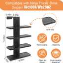 Flavor Pods Holder Compatible With Ninja Thirsti,Side-Mounted 4-tier Flavor Storage Holder Holds 20 Flavore Water Drops,Wooden Organizer for Ninja Thirsti WC1001/WC2002 Soda Maker Drink System