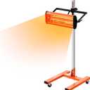 VEVOR Infrared Curing Lamp, 1500W 1-60 min Timing, Auto Heating Car Curing Light with Bracket, 3.44 sq.ft Baking Area Spray Baking Booth Heaters, Paint Dryer for On-Site Repair, Engine Drying