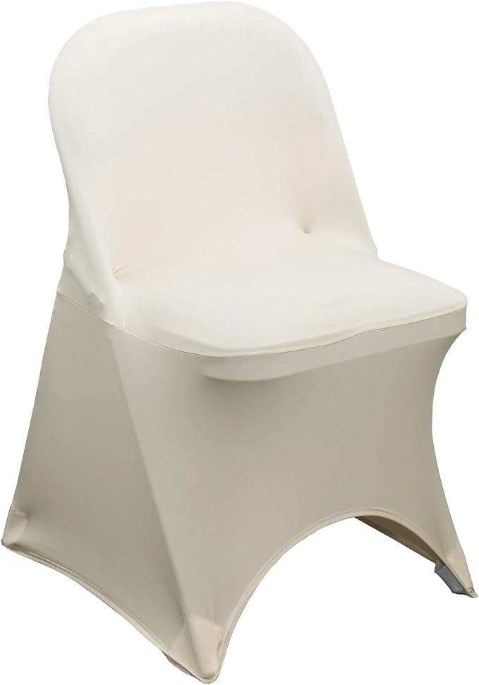 Magalo 100 Pack Ivory Spandex Folding Waterproof Chair Cover, Stretch Chair Cover Protector for Wedding, Party, Dining Banquet and Other Special Events, Size: 100PCS, 
Product Dimensions	18"D x 15"W x 19"H