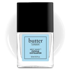 Butter LONDON Cuticle Remover Liquid, Melt Away - Cuticle Softener Oil Exfoliator Gently Removes Dry & Overgrown Skin - Nail Care for Clean & Healthy-Looking Nails, Home Manicure & Pedicure (0.2 Fl Oz (Pack of 1))