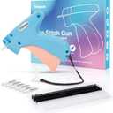Stitch Gun for Clothes, Tagging Gun for Clothing Quick Fixes - Price Tag Gun with 6 Fine Needle, 1000 Black Fasteners & 1000 White Fasteners DeepSkyBlue1+LightSalmon