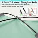 WhiteFang Beach Tent Anti-UV Portable Sun Shade Shelter for 3/4/6/8 Person, Extendable Floor with 3 Ventilating Mesh Windows Plus Carrying Bag, Stakes and Guy Lines