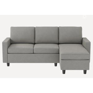 HONBAY 3-Piece Polyester Convertible Sectional Sofa