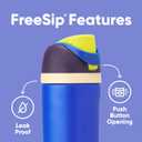 Owala Kids FreeSip Insulated Stainless Steel Water Bottle with Straw for Sports, Travel, and School, BPA-Free Sports Water Bottle, 16 oz, Celestial Sphere
