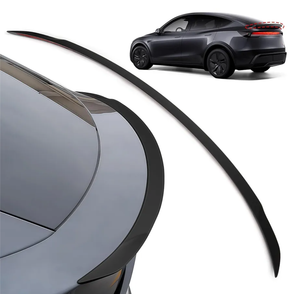 Spoiler Fit for Tesla Model Y Juniper 2025 2026, ABS Adhesive Carbon Fiber Rear Spoiler Wing OEM Rear Trunk Lip, Model Y Juniper Accessories (Matte Black)