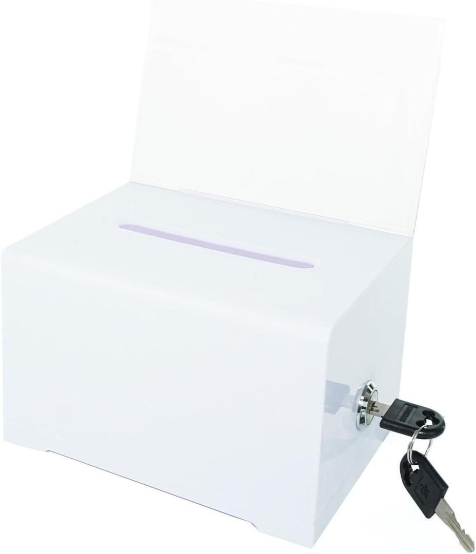 SHUMEI The suggestion box with a locked donation box is very suitable for donation, voting, bars, associations, and school voting