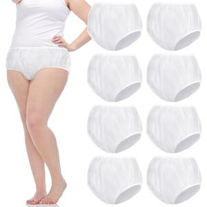 Hoolerry 9 Pcs Waterproof Incontinence Underpants Plastic Pants Leak Proof Incontinence Underwear Adult Diaper Cover (M Size,Clear)