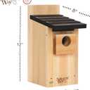 Natures Way Cedar Bluebird & Cavity Nesting House, Predator Guard, Ventilated Design & Easy Access Clean-Out Panel, Natural Wood