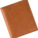 Men's Credit Card Holder, Brown Leather Wallet, Slim Bi-fold Wallet, Compact Wallet, RFID blocking