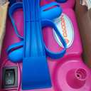 IDAODAN Electric Balloon Pump, Portable Electric Balloon Blower Machine Balloon Air Pump Dual Nozzle Rose Red 110V 600W Balloon Inflator for Party Decorations