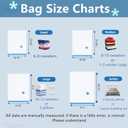 10 Pack Vacuum Storage Bags, Blue Transparent, Airtight Dust Moisture-Proof, Extra Large Capacity, 80% Space Saving Bag, Includes Hand Pump(3 Small/2 Medium/2 Large/2 Jumbo)