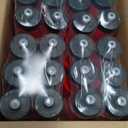 50 Strong Bulk Water Bottles 24-Pack  22 oz BPA-Free Sports Bottles with Easy-Open Pull Top Cap  Made in USA  Reusable & Top Rack Dishwasher Safe Brand (Red)