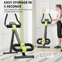 Ab Workout Equipment, Ab Machine for Home Gym Fitness, Ab Trainer Exercise Equipment for Abdominal Exercise and Strength Training (Black)